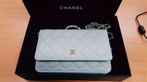 blue chanel wallet on chain|chanel wallet on chain cost.